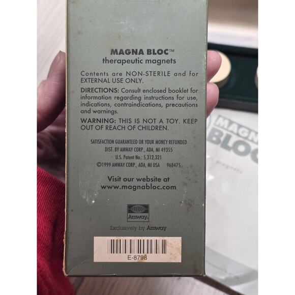 Magna Bloc Neodymium Therapeutic Magnets By Amway 3 With Box 1999 - Picture 7 of 10